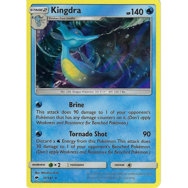 Pokemon SM-3 Burning Shadows: KINGDRA - 31/147 - Holo - Recaptured LTD Pokemon SM-3 Burning Shadows: KINGDRA - 31/147 - Holo - Recaptured LTD