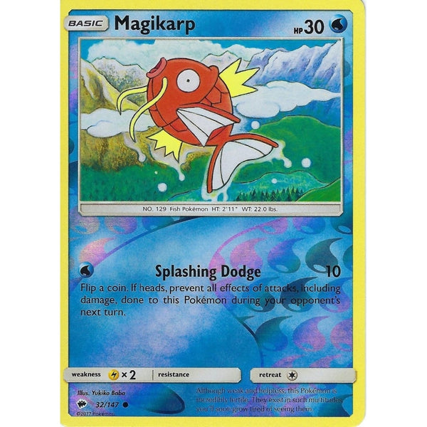 Pokemon SM-3 Burning Shadows: MAGIKARP - 32/147 - Reverse Holo
