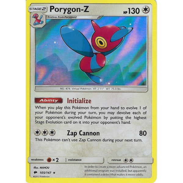 Pokemon SM-3 Burning Shadows: PORYGON-Z - 105/147 - Holo