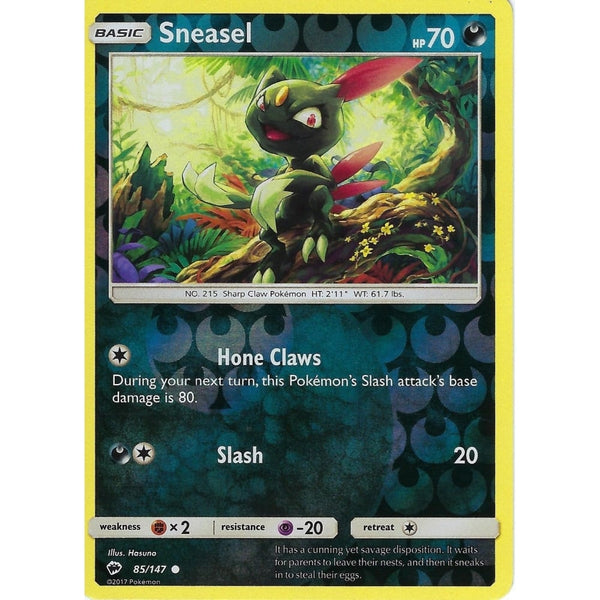 Pokemon SM-3 Burning Shadows: SNEASEL - 85/147 - Reverse Holo