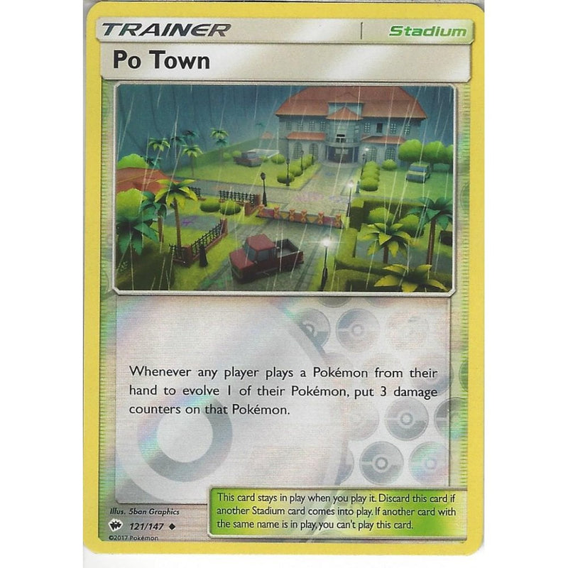 Pokemon SM-3 Burning Shadows Trainer Card: PO TOWN - 121/147 - Reverse - Recaptured LTD Pokemon SM-3 Burning Shadows Trainer Card: PO TOWN - 121/147 - Reverse - Recaptured LTD