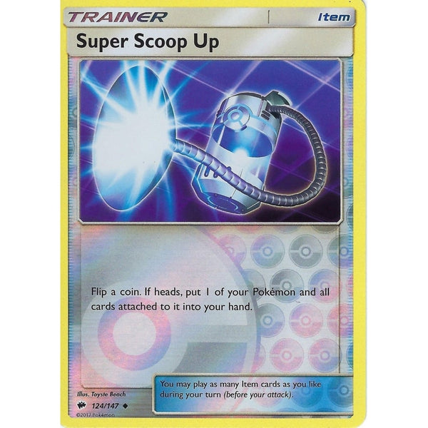 Pokemon SM-3 Burning Shadows Trainer Card: SUPER SCOOP UP - 124/147 - Reverse Holo
