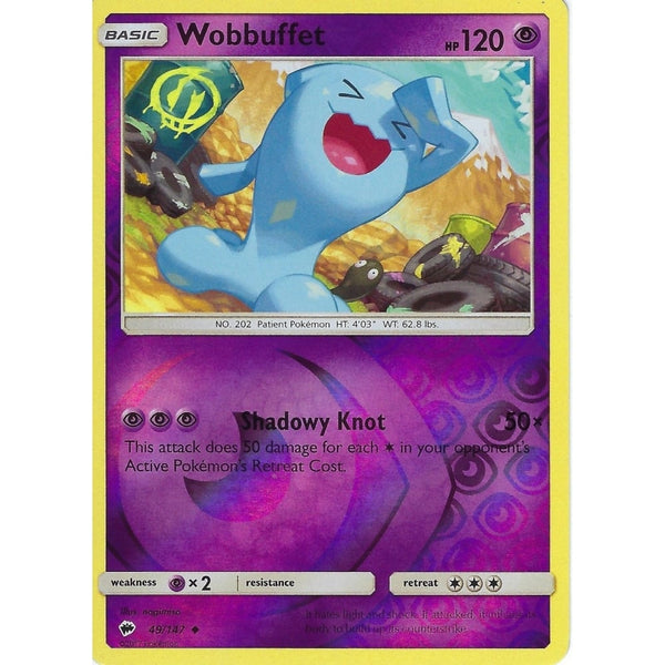 Pokemon SM-3 Burning Shadows: WOBBUFFET - 49/147 - Reverse Holo