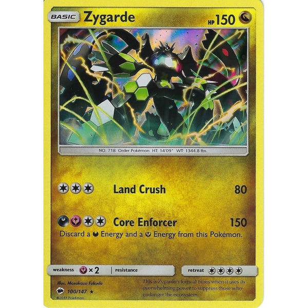 Pokemon SM-3 Burning Shadows: ZYGARDE - 100/147 - Holo