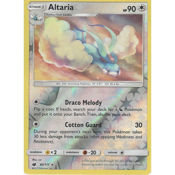 Pokemon SM-4 Crimson Invasion Card: ALTARIA - 80/111 - Reverse Holo