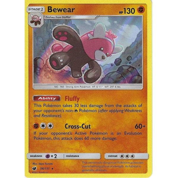 Pokemon SM-4 Crimson Invasion Card: BEWEAR - 56/111 - Holo