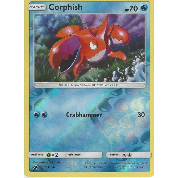 Pokemon SM-4 Crimson Invasion Card: CORPHISH - 24/111 - Reverse Holo