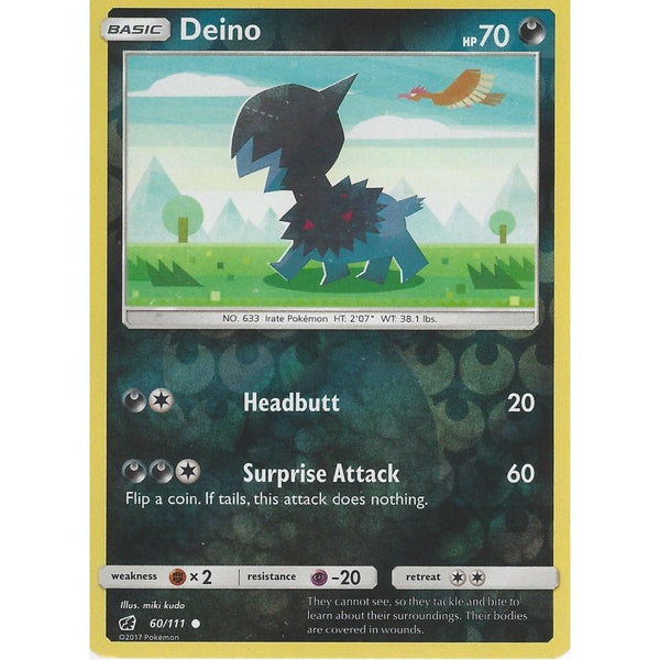 Pokemon SM-4 Crimson Invasion Card: DEINO - 60/111 - Reverse Holo