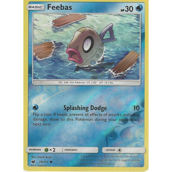 Pokemon SM-4 Crimson Invasion Card: FEEBAS - 26/111 - Reverse Holo