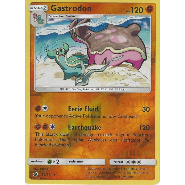 Pokemon SM-4 Crimson Invasion Card: GASTRODON - 54/111 - Reverse Holo