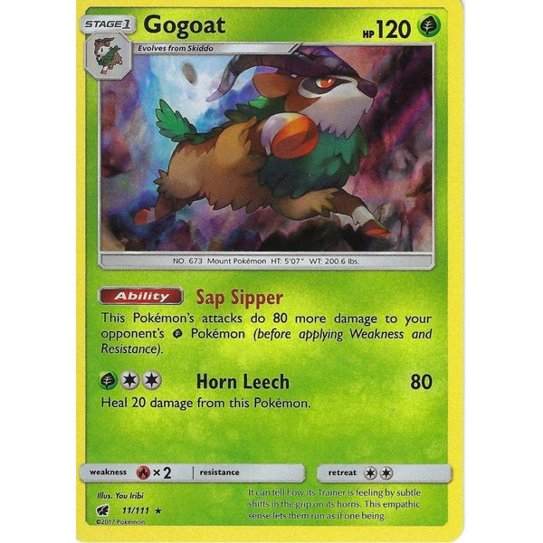 Pokemon SM-4 Crimson Invasion Card: GOGOAT - 11/111 - Holo