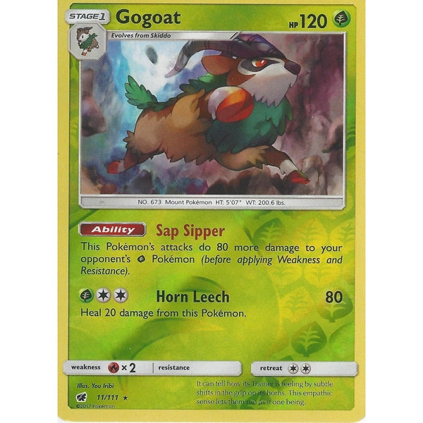 Pokemon SM-4 Crimson Invasion Card: GOGOAT - 11/111 - Reverse Holo
