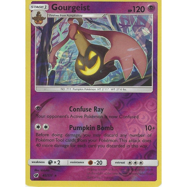 Pokemon SM-4 Crimson Invasion Card: GOURGEIST - 45/111 - Reverse Holo