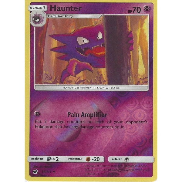 Pokemon SM-4 Crimson Invasion Card: HAUNTER - 37/111 - Reverse Holo