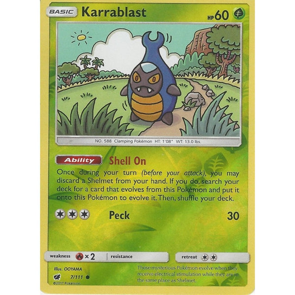 Pokemon SM-4 Crimson Invasion Card: KARRABLAST - 7/111 - Reverse Holo