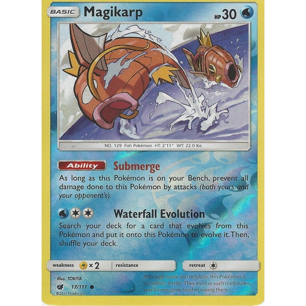 Pokemon SM-4 Crimson Invasion Card: MAGIKARP - 17/111 - Reverse Holo