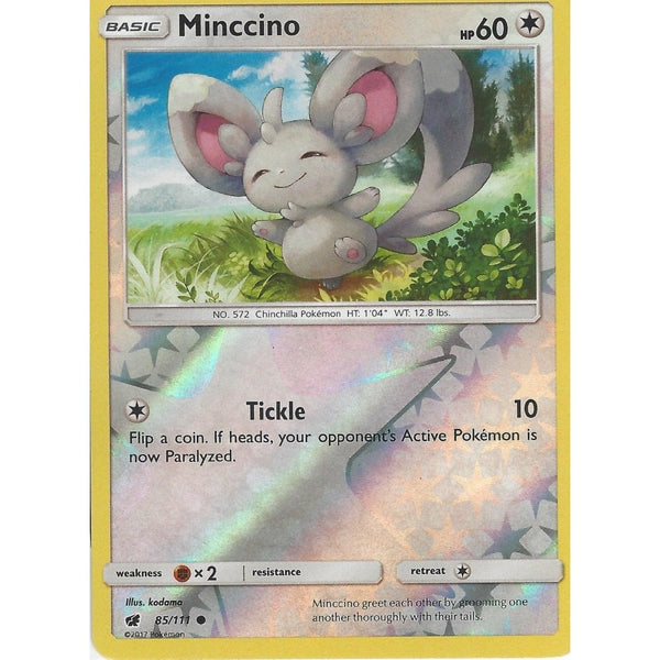 Pokemon SM-4 Crimson Invasion Card: MINCCINO - 85/111 - Reverse Holo