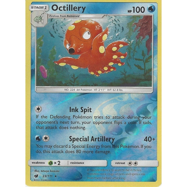 Pokemon SM-4 Crimson Invasion Card: OCTILLERY - 23/111 - Reverse Holo