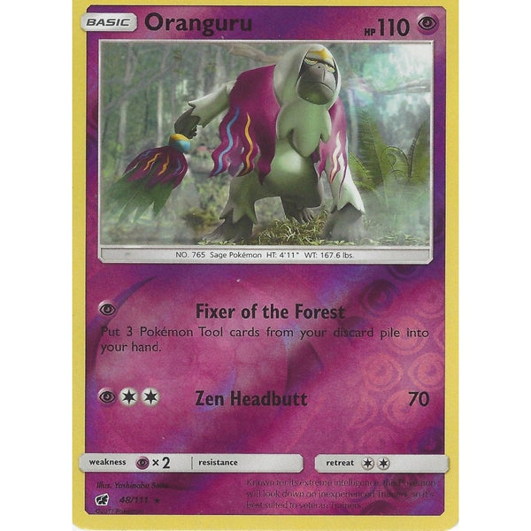 Pokemon SM-4 Crimson Invasion Card: ORANGURU - 48/111 - Reverse Holo