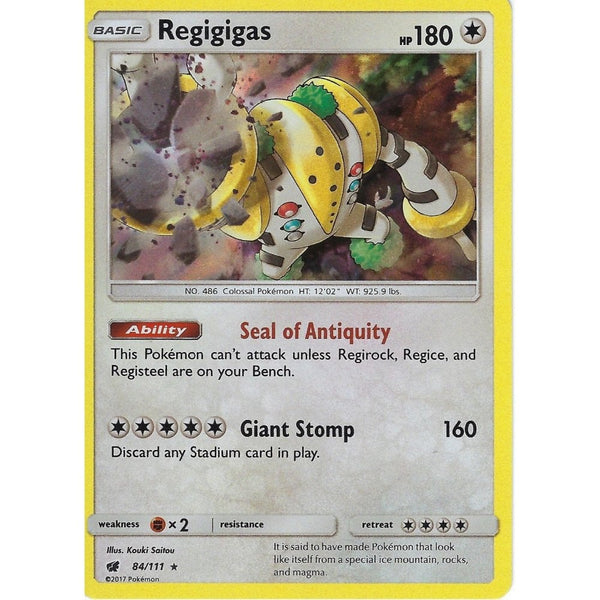 Pokemon SM-4 Crimson Invasion Card: REGIGIGAS - 84/111 - Holo