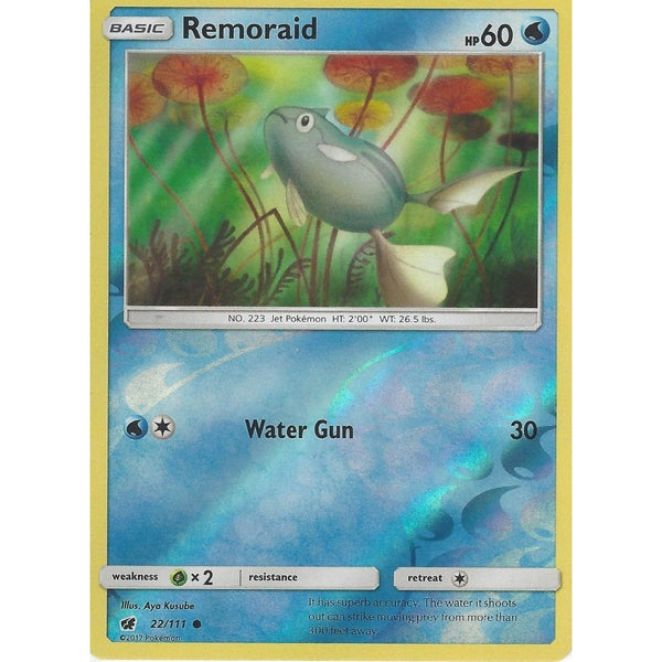 Pokemon SM-4 Crimson Invasion Card: REMORAID - 22/111 - Reverse Holo
