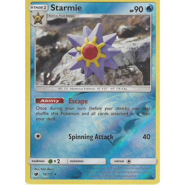 Pokemon SM-4 Crimson Invasion Card: STARMIE - 16/111 - Reverse Holo
