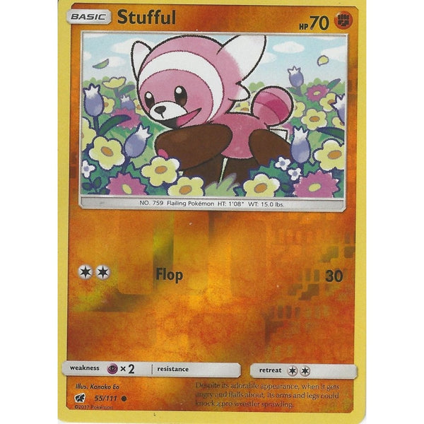 Pokemon SM-4 Crimson Invasion Card: STUFFUL - 55/111 - Reverse Holo