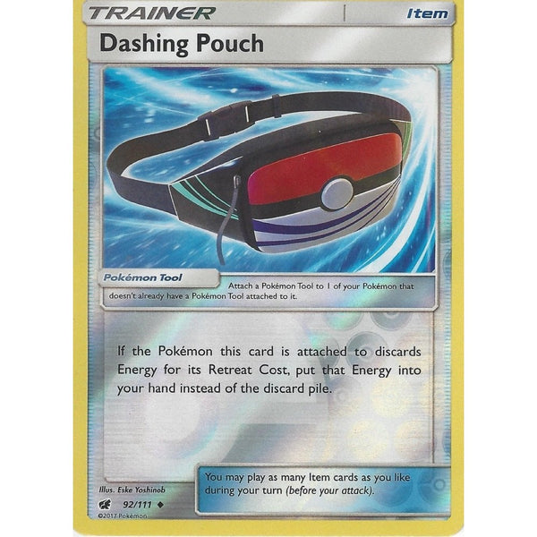 Pokemon SM-4 Crimson Invasion: DASHING POUCH TRAINER 92/111 Reverse Holo