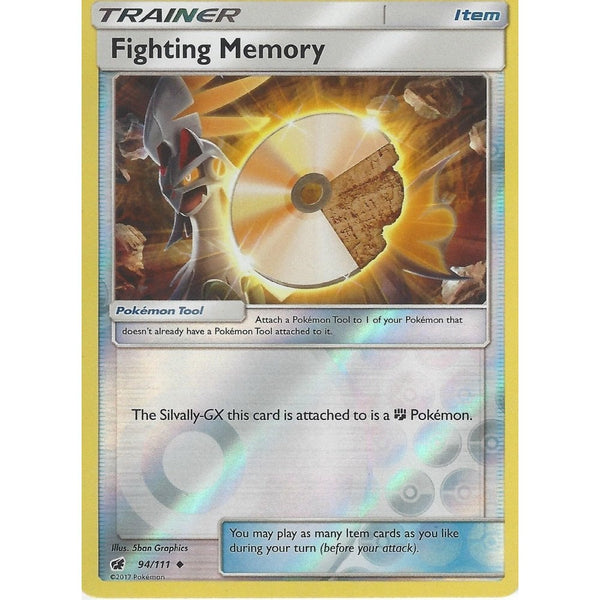 Pokemon SM-4 Crimson Invasion: FIGHTING MEMORY TRAINER 94/111 Reverse Holo