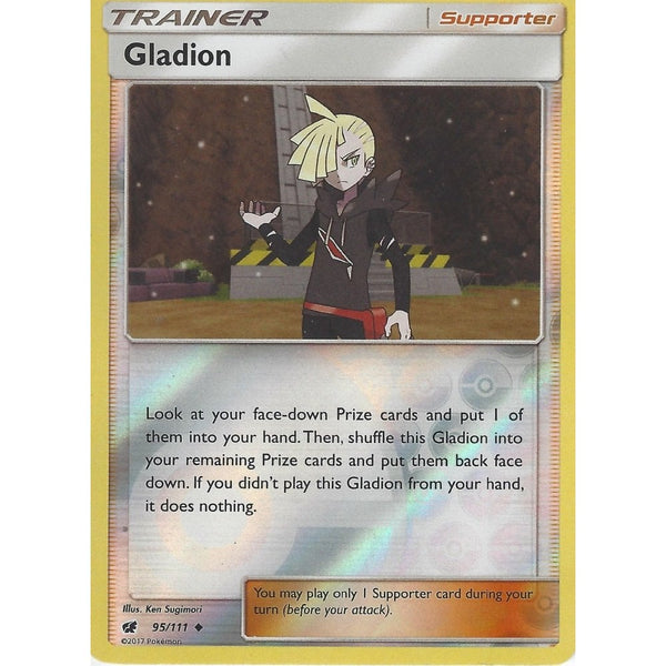 Pokemon SM-4 Crimson Invasion: GLADION TRAINER 95/111 Reverse Holo