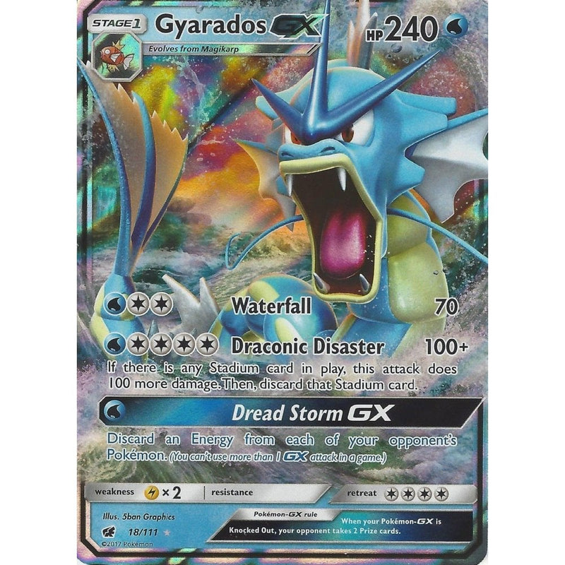 Pokemon SM-4 Crimson Invasion: GYARADOS GX - 18/111 - Ultra Rare Holo - Recaptured LTD Pokemon SM-4 Crimson Invasion: GYARADOS GX - 18/111 - Ultra Rare Holo - Recaptured LTD