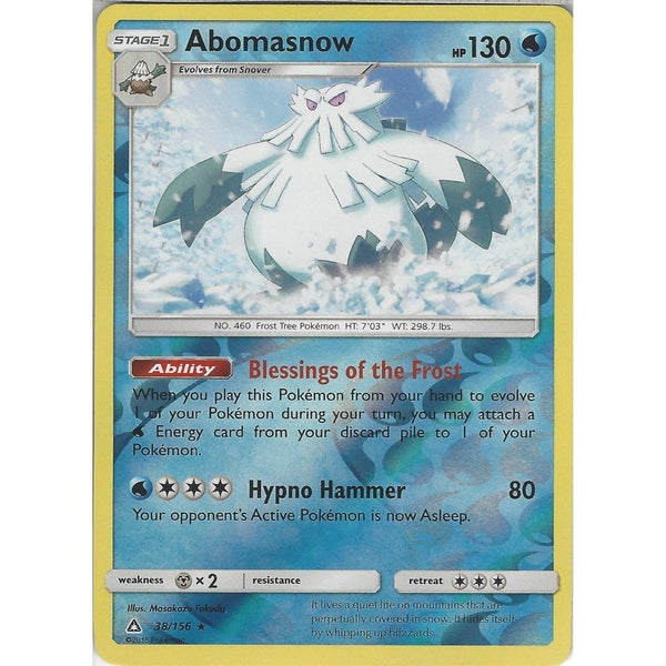 Pokemon SM-5 Ultra Prism Card: Abomasnow - 38/156 - Reverse Holo