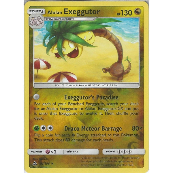 Pokemon SM-5 Ultra Prism Card: Alolan Exeggutor - 95/156 - Reverse Holo