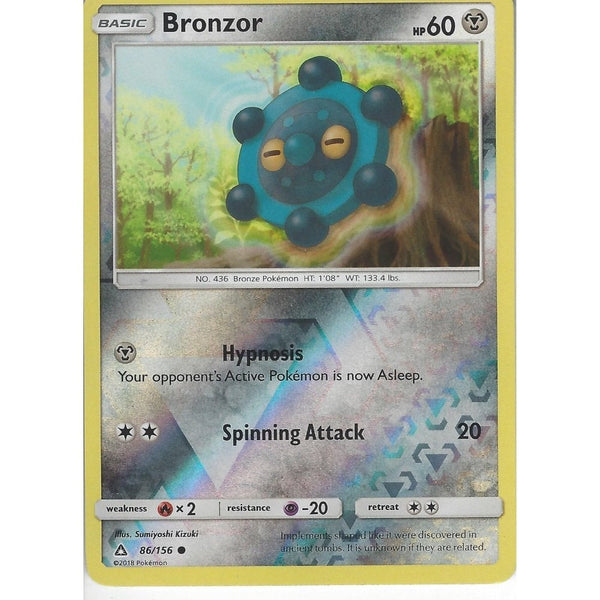 Pokemon SM-5 Ultra Prism Card: Bronzor - 86/156 - Reverse Holo