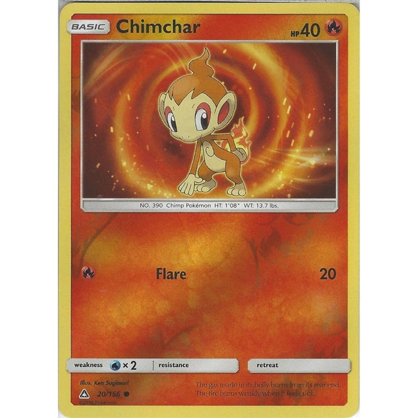 Pokemon SM-5 Ultra Prism Card: Chimchar - 20/156 - Reverse Holo