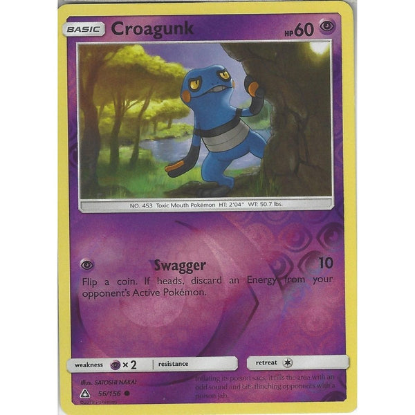Pokemon SM-5 Ultra Prism Card: Croagunk - 56/156 - Reverse Holo