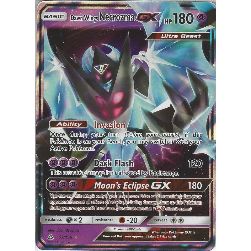 Pokemon SM-5 Ultra Prism Card: Dawn Wings Necrozma GX - 63/156 - Ultra - Recaptured LTD Pokemon SM-5 Ultra Prism Card: Dawn Wings Necrozma GX - 63/156 - Ultra - Recaptured LTD