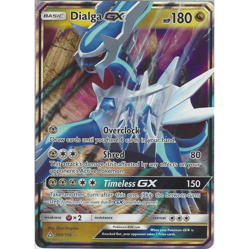 Pokemon SM-5 Ultra Prism Card: Dialga GX - 100/156 - Ultra Rare Holo - Recaptured LTD Pokemon SM-5 Ultra Prism Card: Dialga GX - 100/156 - Ultra Rare Holo - Recaptured LTD