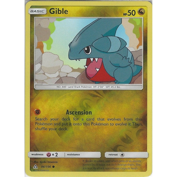 Pokemon SM-5 Ultra Prism Card: Gible - 96/156 - Reverse Holo