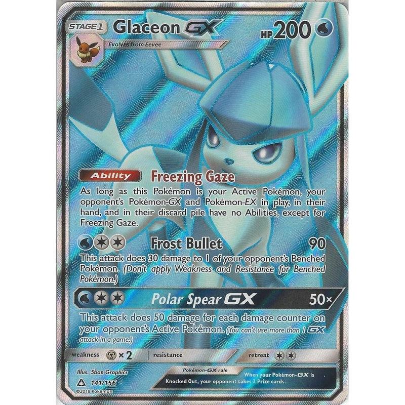 Pokemon SM-5 Ultra Prism Card: Glaceon GX - 141/156 - Full Art Ultra R - Recaptured LTD Pokemon SM-5 Ultra Prism Card: Glaceon GX - 141/156 - Full Art Ultra R - Recaptured LTD