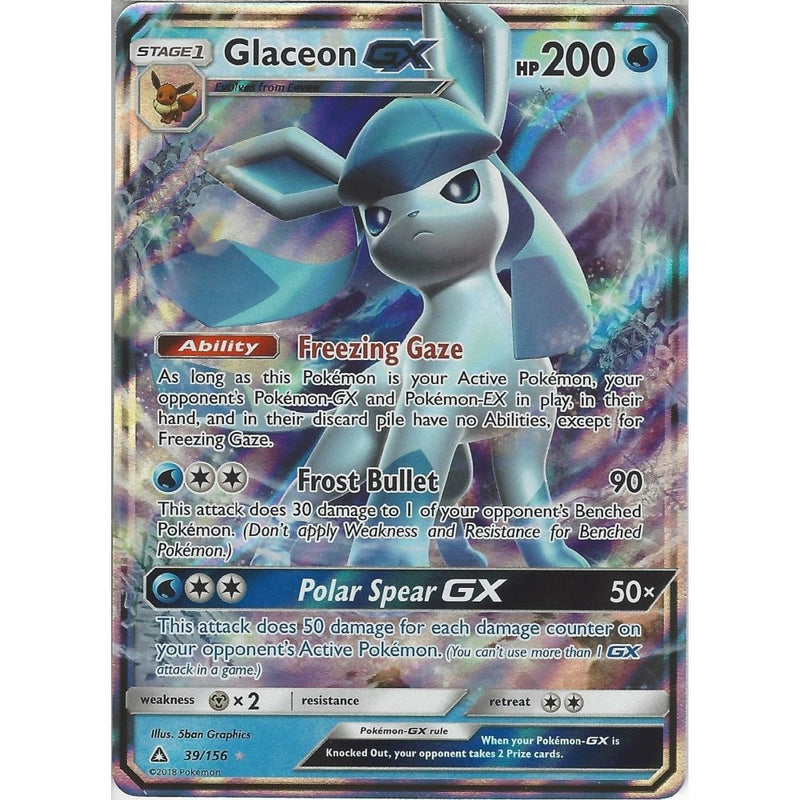 Pokemon SM-5 Ultra Prism Card: Glaceon GX - 39/156 - Ultra Rare Holo - Recaptured LTD Pokemon SM-5 Ultra Prism Card: Glaceon GX - 39/156 - Ultra Rare Holo - Recaptured LTD