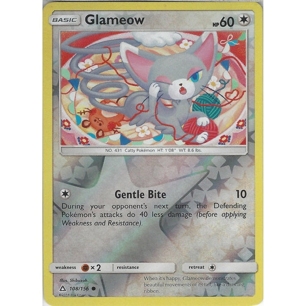 Pokemon SM-5 Ultra Prism Card: Glameow - 108/156 - Reverse Holo