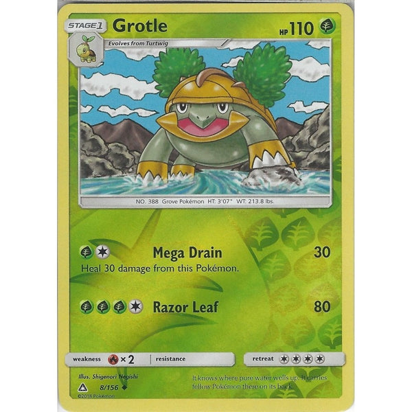 Pokemon SM-5 Ultra Prism Card: Grotle - 8/156 - Reverse Holo
