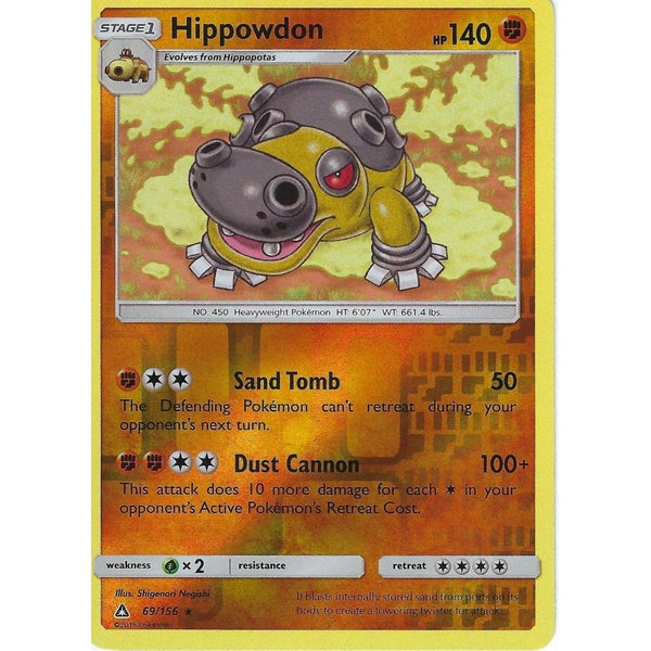 Pokemon SM-5 Ultra Prism Card: Hippowdon - 69/156 - Reverse Holo
