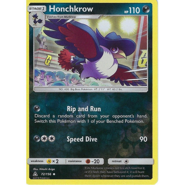 Pokemon SM-5 Ultra Prism Card: Honchkrow - 72/156 - Reverse Holo