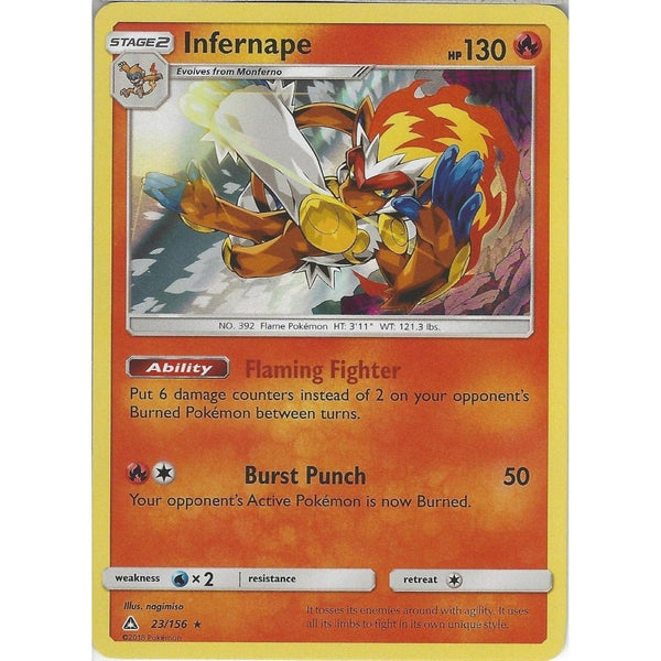 Pokemon SM-5 Ultra Prism Card: Infernape - 23/156 - Rare Holo