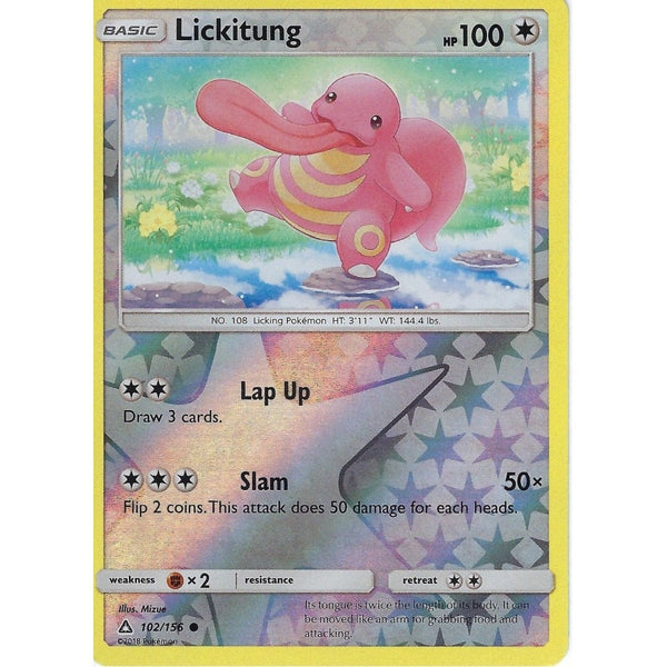 Pokemon SM-5 Ultra Prism Card: Lickitung - 102/156 - Reverse Holo