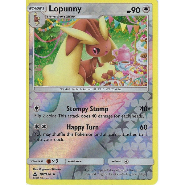 Pokemon SM-5 Ultra Prism Card: Lopunny - 107/156 - Reverse Holo