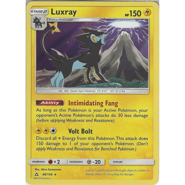 Pokemon SM-5 Ultra Prism Card: Luxray - 48/156 - Rare Holo
