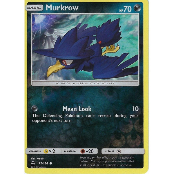 Pokemon SM-5 Ultra Prism Card: Murkrow - 71/156 - Reverse Holo